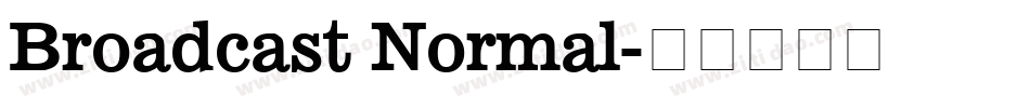 Broadcast Normal字体转换